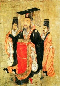 Emperor Chou Courtiers Cheer Banzai